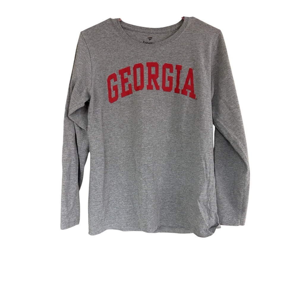 Fanatics Gray Heather Tee with Red Logo Size Medium